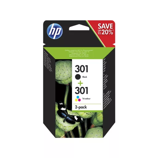 HP 301 (N9J72AE) (BK, CMY) eredeti 2db-os patron csomag