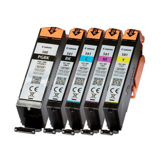 Canon 580 (PGI-580 PGBK/CLI-581) eredeti 5db-os patron csomag