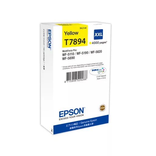 Epson T7894 XXL [4000 oldal] sárga eredeti tintapatron
