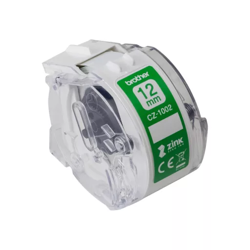 Brother CZ-1002 (12mm x 5m, fehér-színes) eredeti szalag