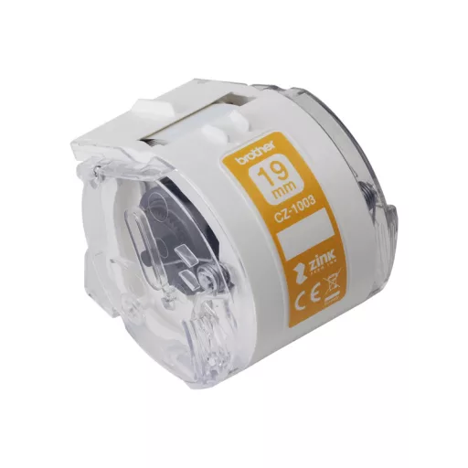 Brother CZ-1003 (19mm x 5m, fehér-színes) eredeti szalag