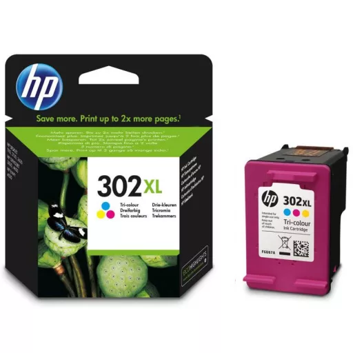 HP 302XL (F6U67AE) színes eredeti tintapatron